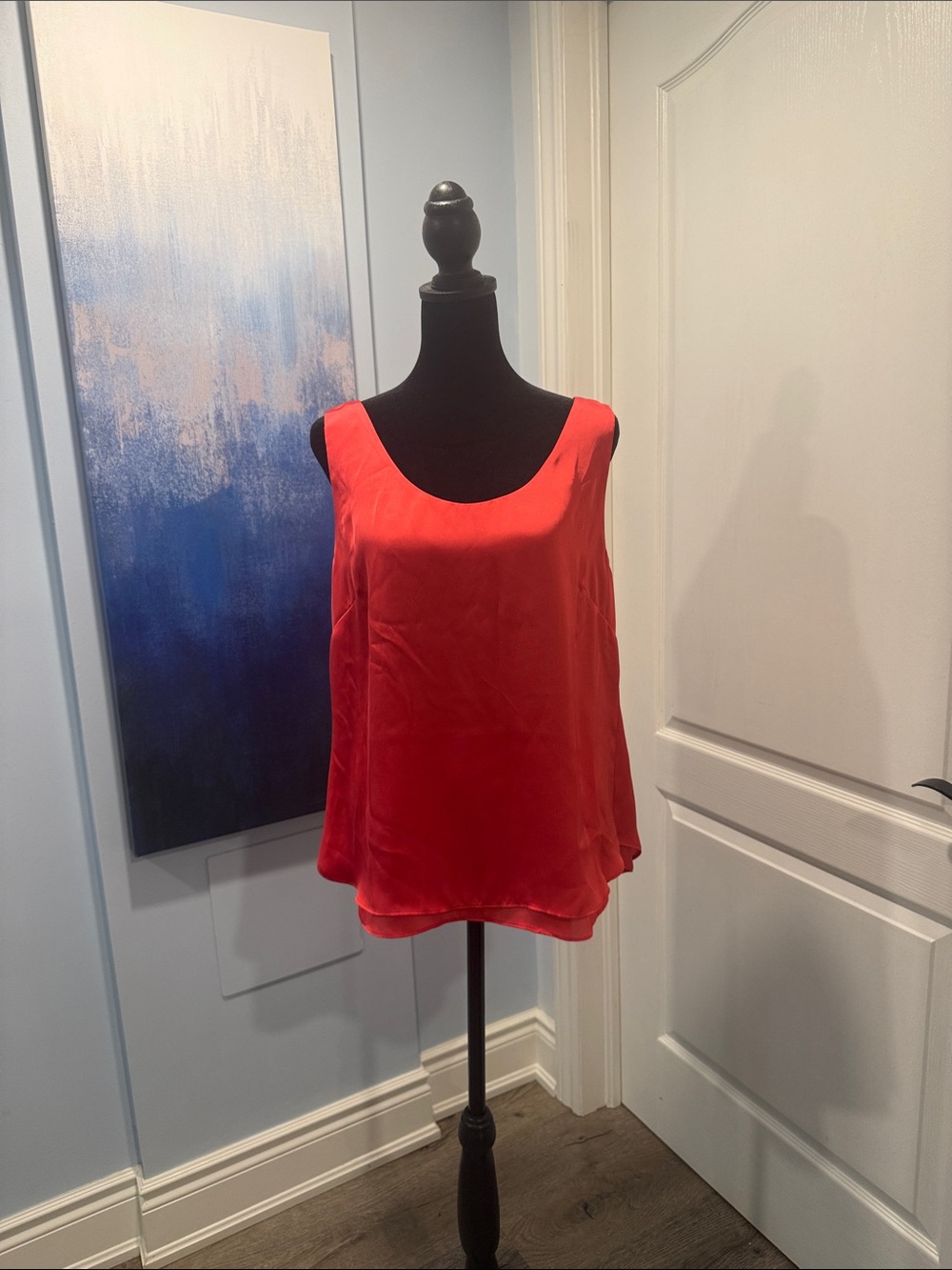 Donna Karan Satin Scoop Neck Camisole